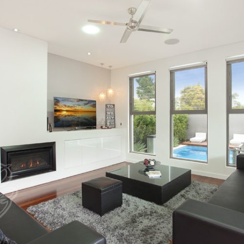Living Room with Fireplace